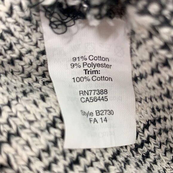 Madewell Sculpture Cropped Sweater Top - Grey Marled Cotton Blend, Sz Small - Picture 6 of 6